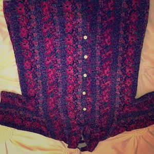 Hawaiian button shirt.